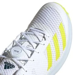 Adipower Vector Mid Spiked Cricket Shoe Yellow -Sports - Hockey Cricket Adidas Cricket Vector Mid Cricket Shoes 2021 Yellow Laces