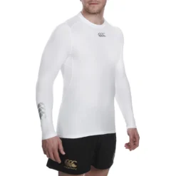Canterbury Thermoreg Long Sleeve Base Layer Top -Sports - Hockey Cricket Canterbury Thermoreg Baselayer White Worn