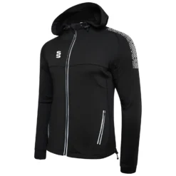 Dual Full Zip Hoody -Sports - Hockey Cricket DU012 Black White scaled 1