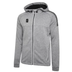 Dual Full Zip Hoody -Sports - Hockey Cricket DU012 Grey Black scaled 1
