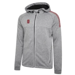 Dual Full Zip Hoody -Sports - Hockey Cricket DU012 Grey Maroon scaled 1