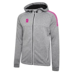 Dual Full Zip Hoody -Sports - Hockey Cricket DU012 Grey Pink scaled 1