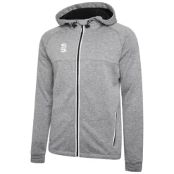 Dual Full Zip Hoody -Sports - Hockey Cricket DU012 Grey Plain scaled 1