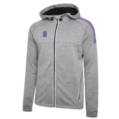 Dual Full Zip Hoody -Sports - Hockey Cricket DU012 Grey Purple scaled 1