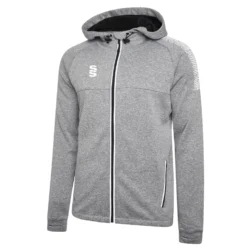 Dual Full Zip Hoody -Sports - Hockey Cricket DU012 Grey White scaled 1