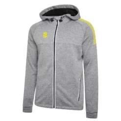 Dual Full Zip Hoody -Sports - Hockey Cricket DU012 Grey Yellow scaled 1