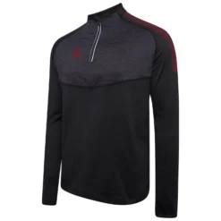 Dual 1/4 Zip Midlayer Performance Top 32 Dual 1/4 Zip Midlayer Performance Top -Sports - Hockey Cricket DU013 Black Maroon scaled 1
