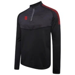 Dual 1/4 Zip Midlayer Performance Top 26 Dual 1/4 Zip Midlayer Performance Top -Sports - Hockey Cricket DU013 Black Red scaled 1