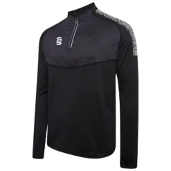 Dual 1/4 Zip Midlayer Performance Top 36 Dual 1/4 Zip Midlayer Performance Top -Sports - Hockey Cricket DU013 Black White scaled 1