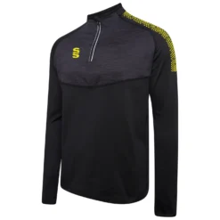 Dual 1/4 Zip Midlayer Performance Top 37 Dual 1/4 Zip Midlayer Performance Top -Sports - Hockey Cricket DU013 Black Yellow scaled 1