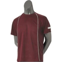 GM Cricket Training Shirt -Sports - Hockey Cricket GM Training Shirt Maroon 7266