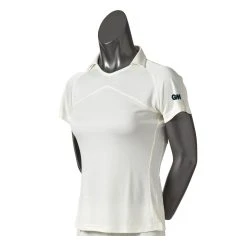 GM ST30 White Ladies Match Cricket Shirt