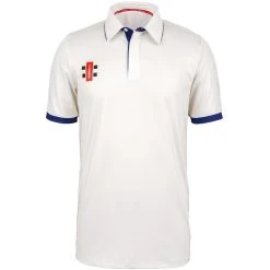 Pro Performance Cricket Shirt Short Sleeve -Sports - Hockey Cricket Pro Performance Short Sleeve Navy Trim 1