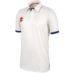 Pro Performance Cricket Shirt Short Sleeve -Sports - Hockey Cricket Pro Performance Short Sleeve Navy Trim