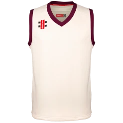 Pro Performance Sleeveless Cricket Slipover -Sports - Hockey Cricket Pro Performance Slipover Maroon Trim M Front
