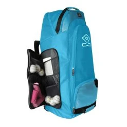 Elite Duffle Wheelie Bag -Sports - Hockey Cricket Shrey Elite Duffle Wheelie Cricket Bag Cyan Open