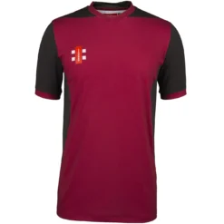 Pro Performance T20 Cricket Shirt Short Sleeve 25 Pro Performance T20 Cricket Shirt Short Sleeve -Sports - Hockey Cricket T20 Short Sleeve Shirt MaroonBlack 2