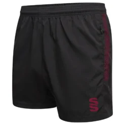 Dual Performance Short -Sports - Hockey Cricket du020 BLACK MAROON