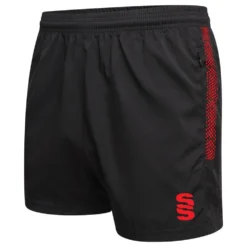 Dual Performance Short -Sports - Hockey Cricket du020 BLACK RED
